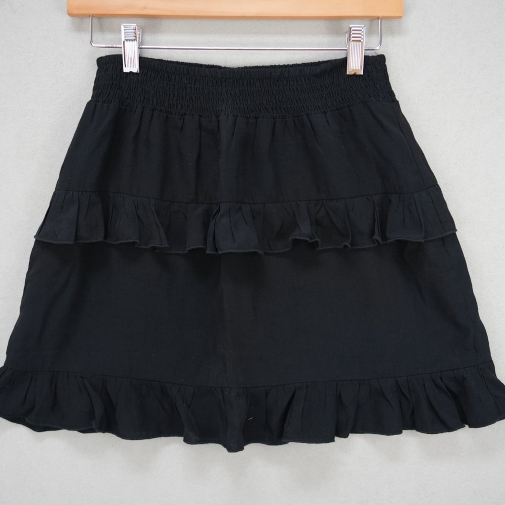 Pink Lily smocked mini skirt